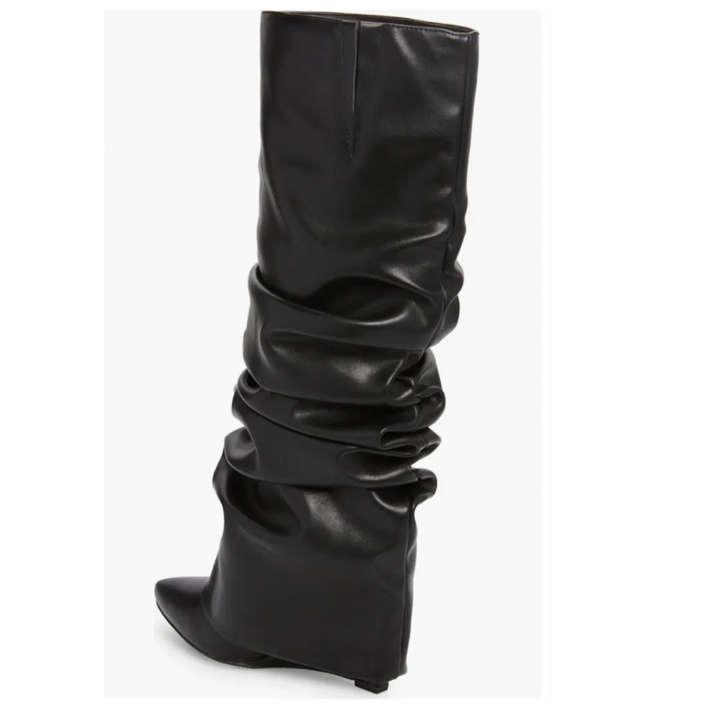 Elegant Black Leather Scrunchie
